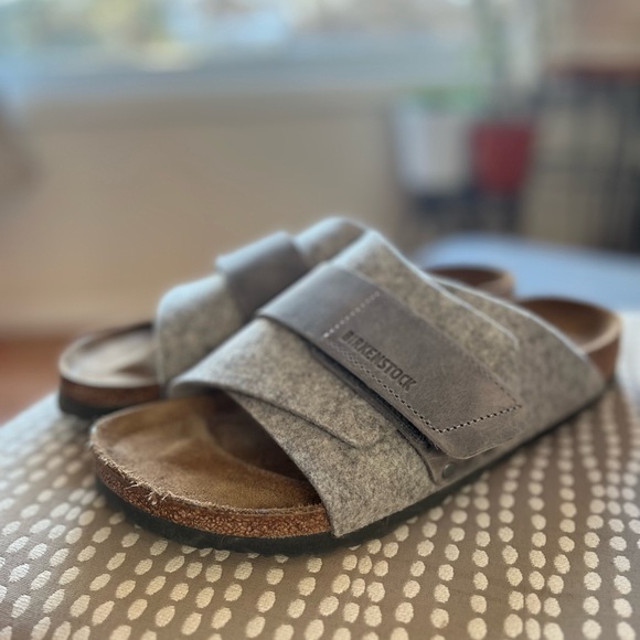 Birkenstock Kyoto Gray Sandals with Adjustable Straps and Contoured Footbed - Picture 9 of 9